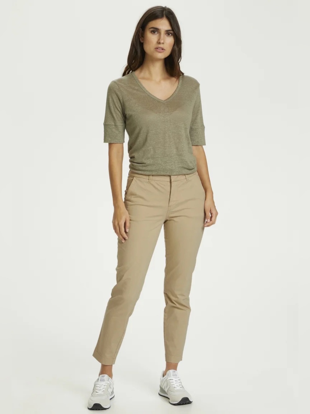 Part Two Copenhagen Soffys Casual Fit Ankle Pant Safari Mid Rise